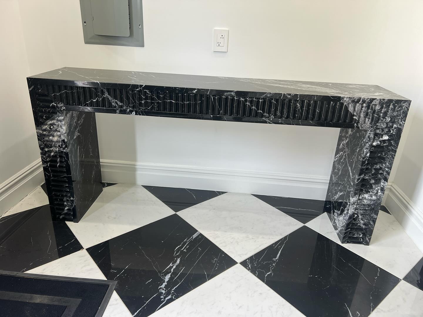 Nero Marquena console by Fine Stone Works
